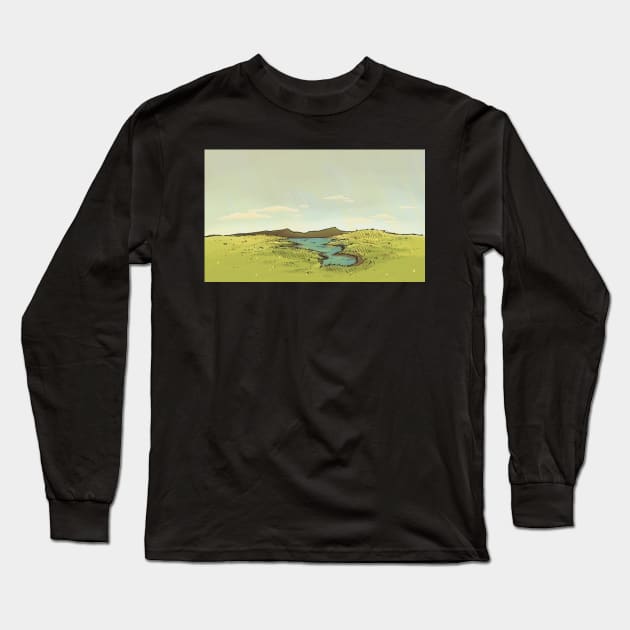 Northern California Marsh Long Sleeve T-Shirt by mirandachurch